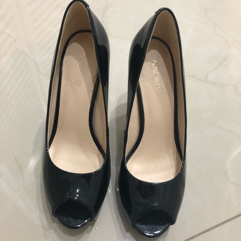 NINE WEST Womens Camys Peep Toe Pumps